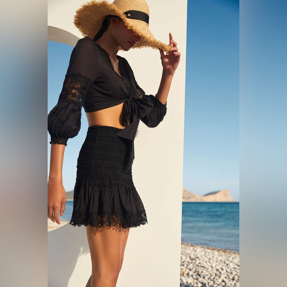 Charo Ruiz Ibiza Fleur Black skirt NWT